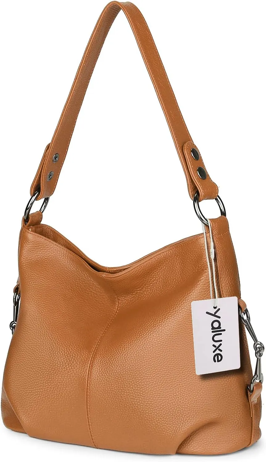 YALUXE Genuine Leather Shoulder Bags Stylish Hobo Handbags Purses Crossbody Bags for Women