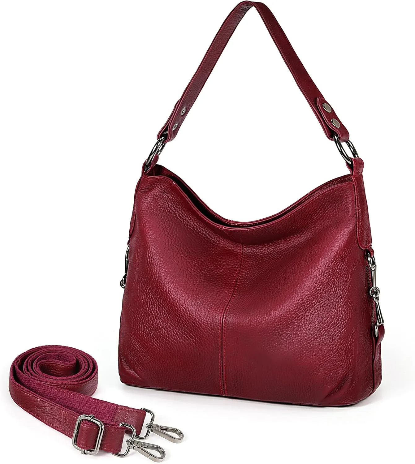 YALUXE Genuine Leather Shoulder Bags Stylish Hobo Handbags Purses Crossbody Bags for Women
