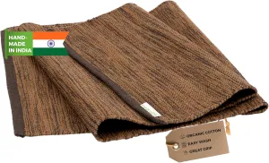 Yogasana Organic Cotton Yoga Mat - Non Slip Hand-Woven Foldable Yoga Rug Provides Excellent Comfort, Traction & Support - Travel Extra Thick Yoga Mats for Indoor & Outdoor Use - 24 x 72 Inches