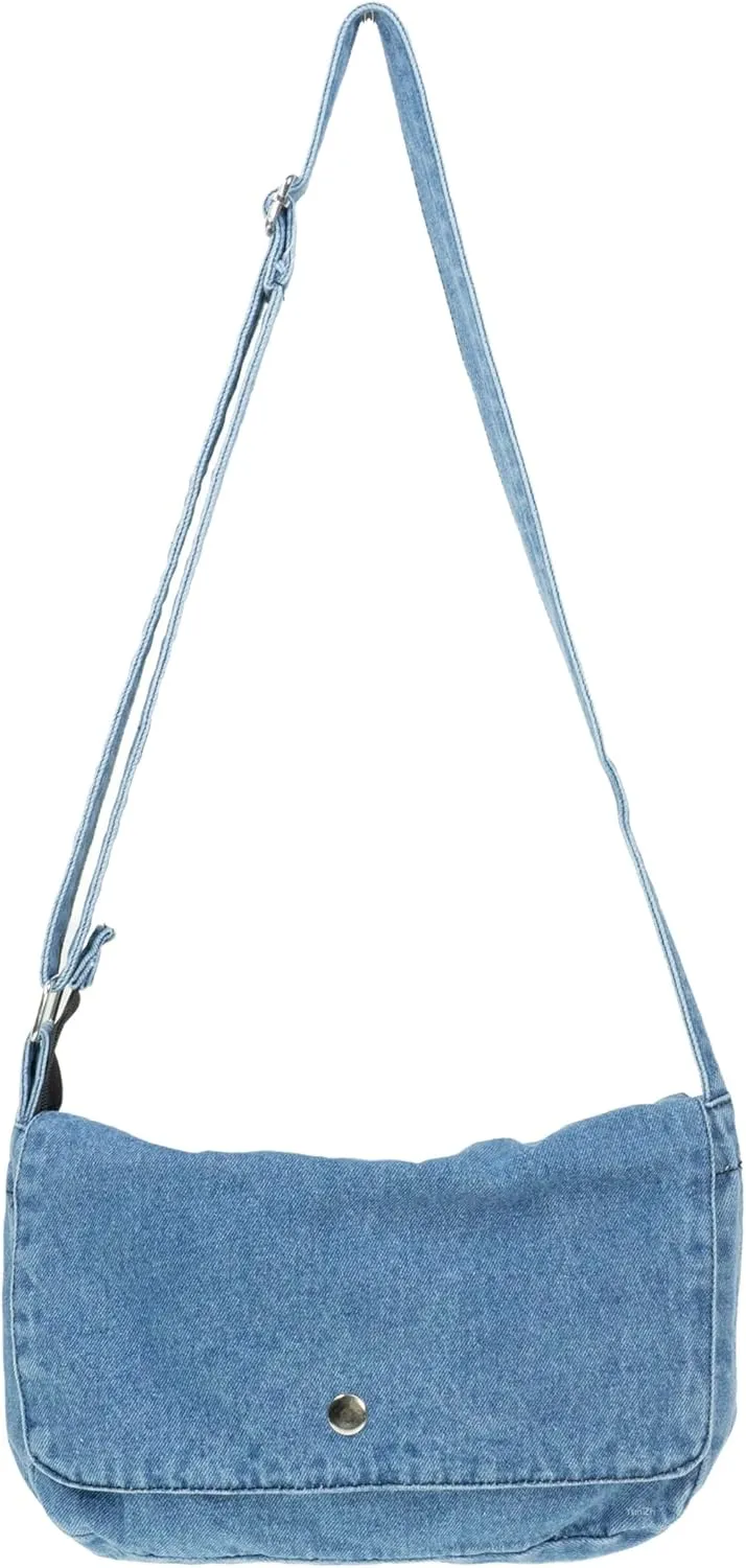 YunZh Denim Hobo Bag, Casual Style Lightweight Classic Retro Travel Shopper Purse Shoulder Handbag Messenger Bag