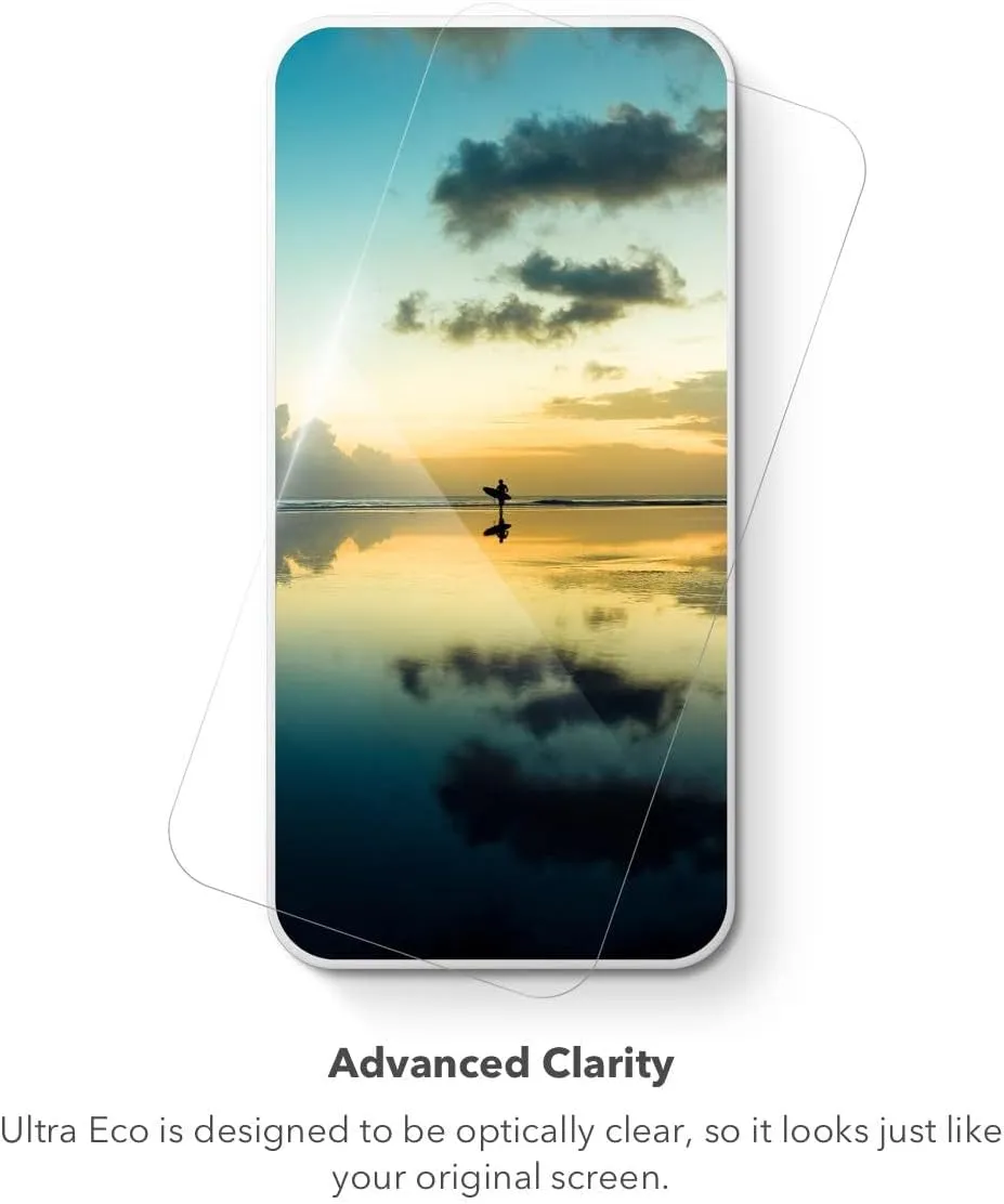 ZAGG InvisibleShield Ultra ECO Screen Protector for Apple iPhone 14 - Impact & Scratch Protection, Made with Plant-based Materials, EZ Apply Install