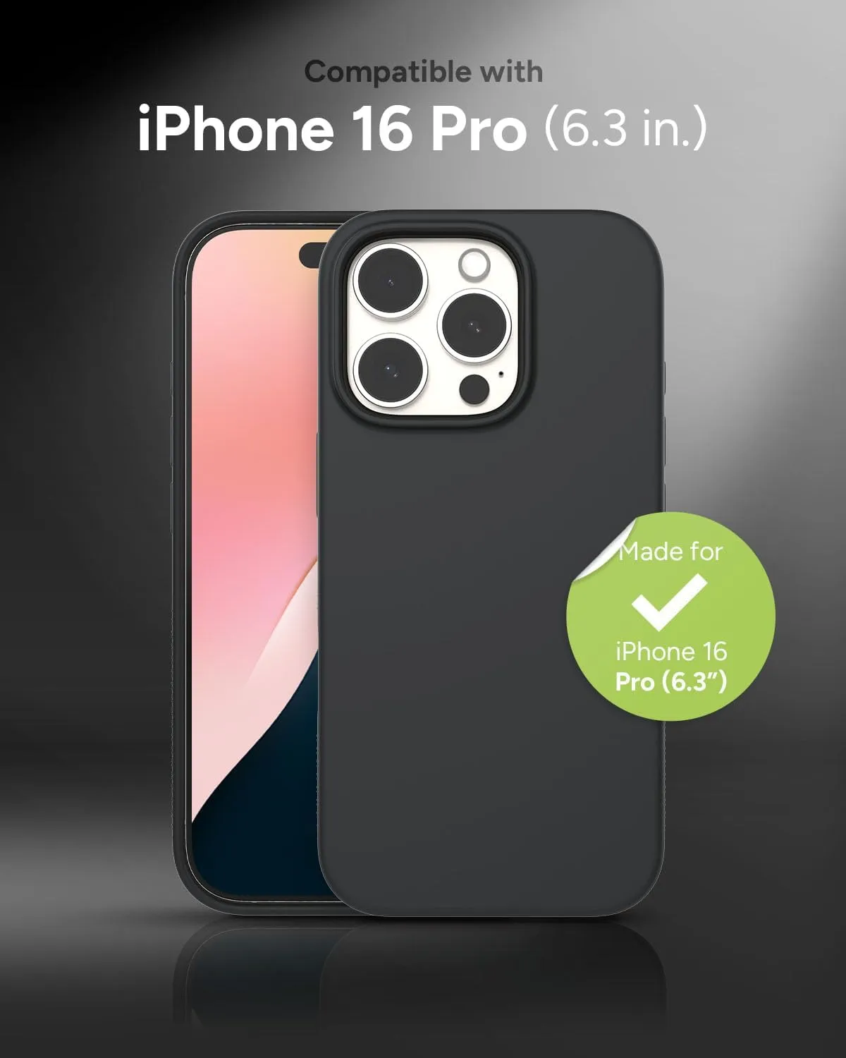 ZAGG Manhattan Snap for iPhone 16 Pro Case - MagSafe Compatible, 13ft Drop Protection, Strengthened with Graphene, Soft-Touch Silicone, Slim & Lightweight Design, 96% Recycled Content, Black