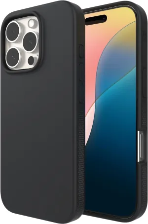 ZAGG Manhattan Snap for iPhone 16 Pro Case - MagSafe Compatible, 13ft Drop Protection, Strengthened with Graphene, Soft-Touch Silicone, Slim & Lightweight Design, 96% Recycled Content, Black