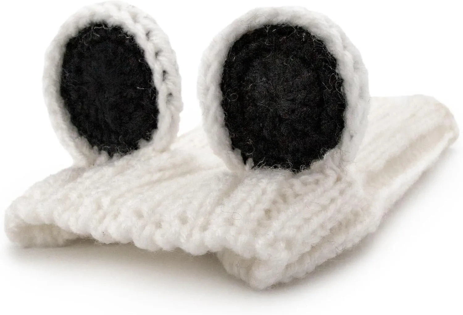 Zoo Snoods Panda Costume - Warm Knit Dog Snood Wrap for Pets, Neck Ear Cover Protection, Halloween Winter (Medium)