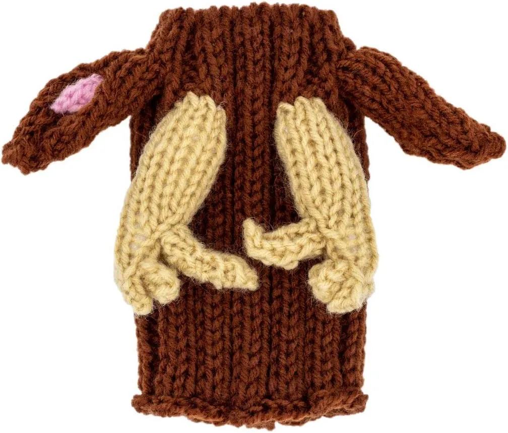 Zoo Snoods Reindeer Costume - Deer Antler Knit Dog Snood Wrap for Pets, Warm Neck Ear Cover Protection for Halloween and Winter (Small)